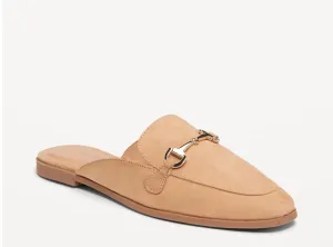 Old Navy Women’s Tan Suede Slip-On Flats with Metal Bit Detail, Size 6.5 - New