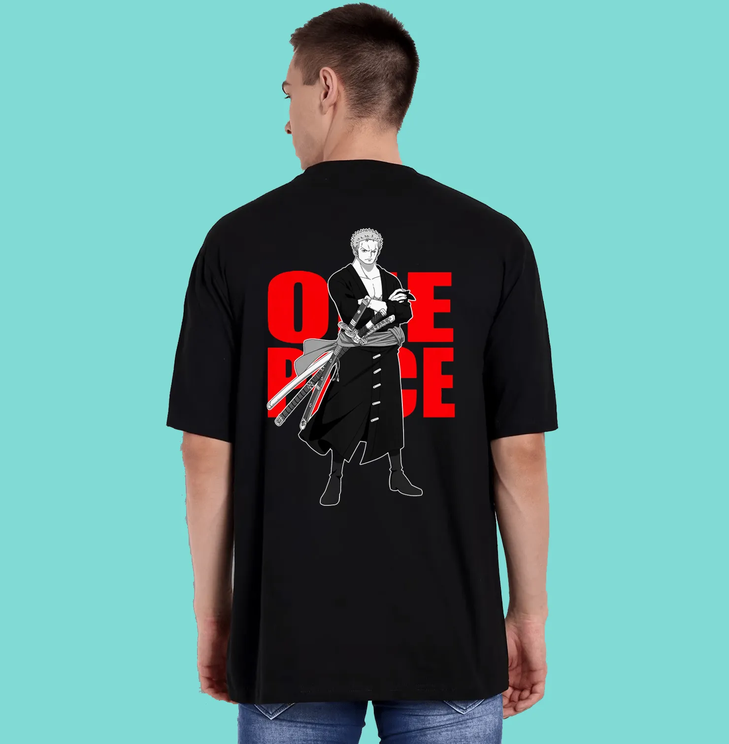 One Piece 1543 Black Loose Fit T Shirt