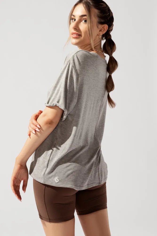 Perfect Boyfriend Tee - Heather Grey