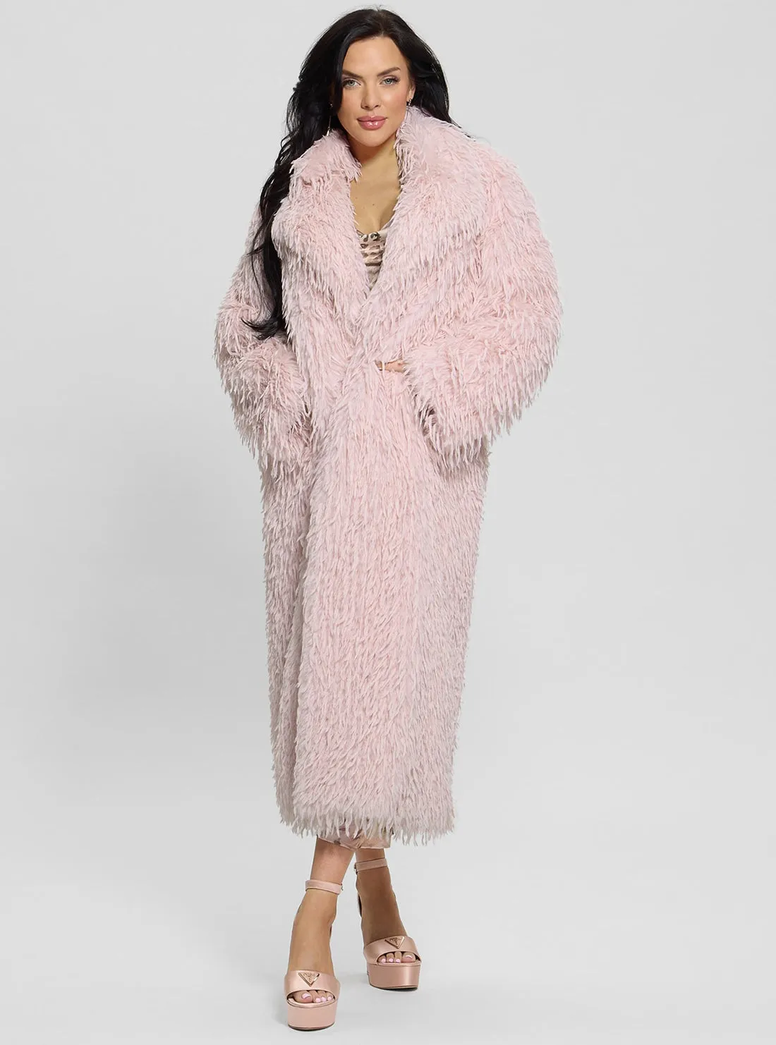 Pink Fenix Faux Fur Coat