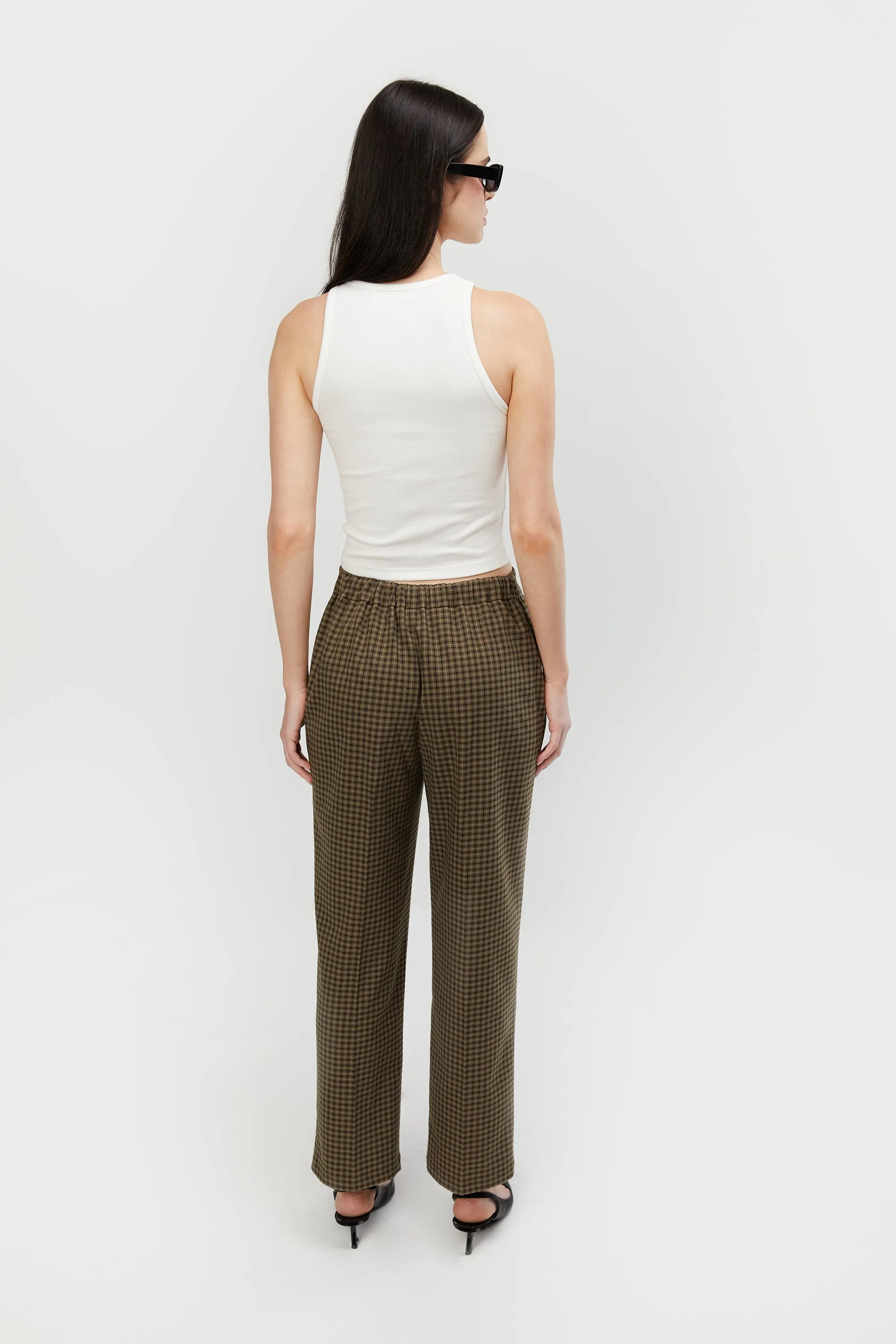 PLAID TROUSER