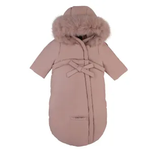 Pramie Mauve Bow Snowsuit