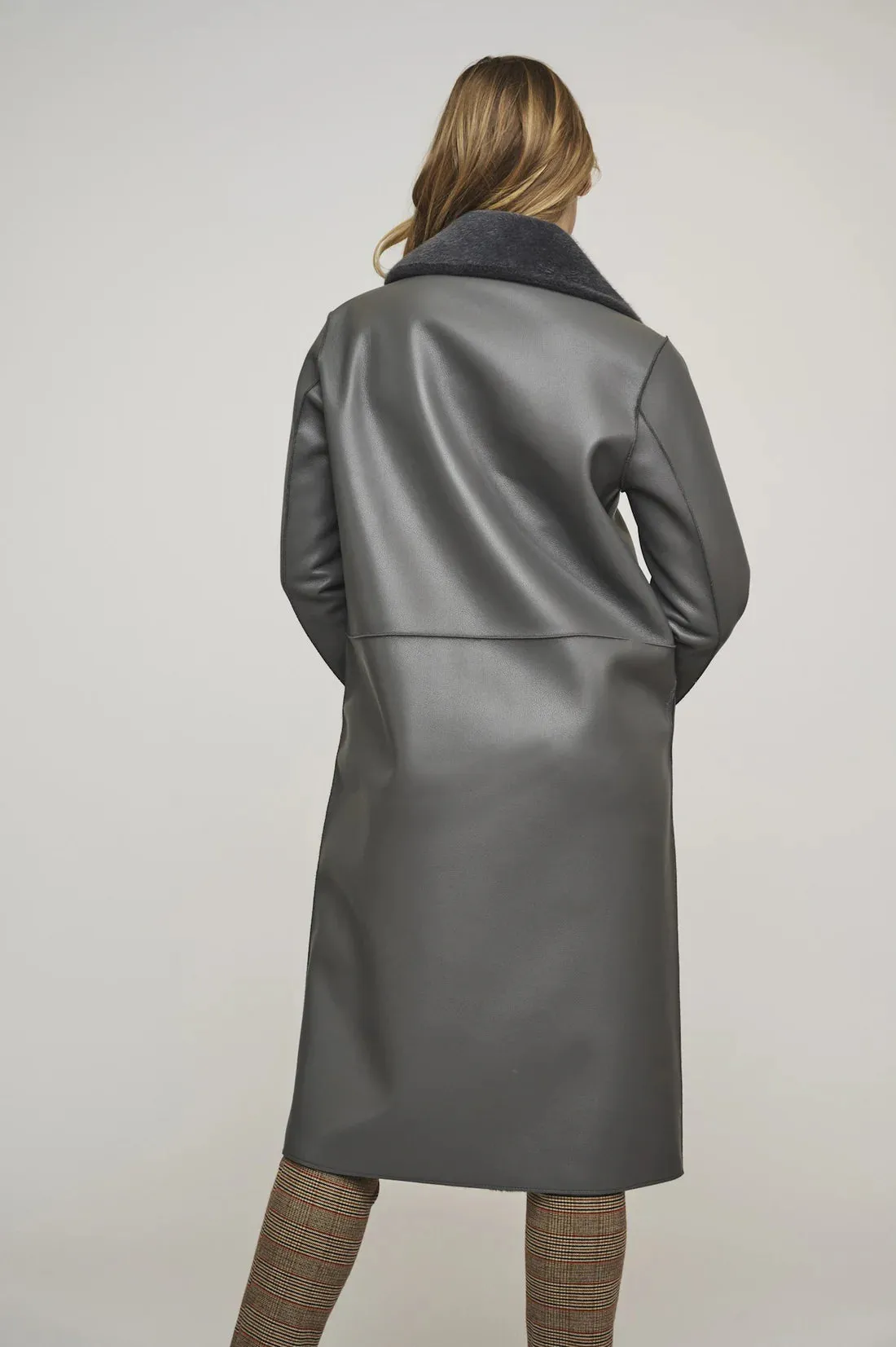 Rino & Pelle Coat - Jula Reversible - Graphite