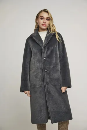 Rino & Pelle Coat - Jula Reversible - Graphite