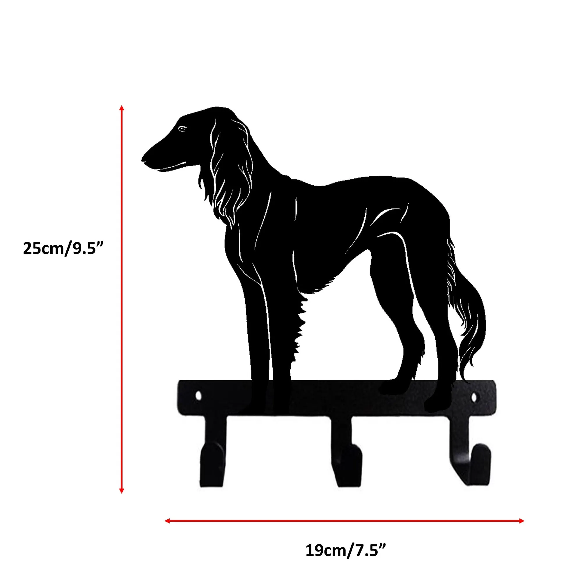 Saluki Persian Greyhound Wall Hook for Leash Keys Towel