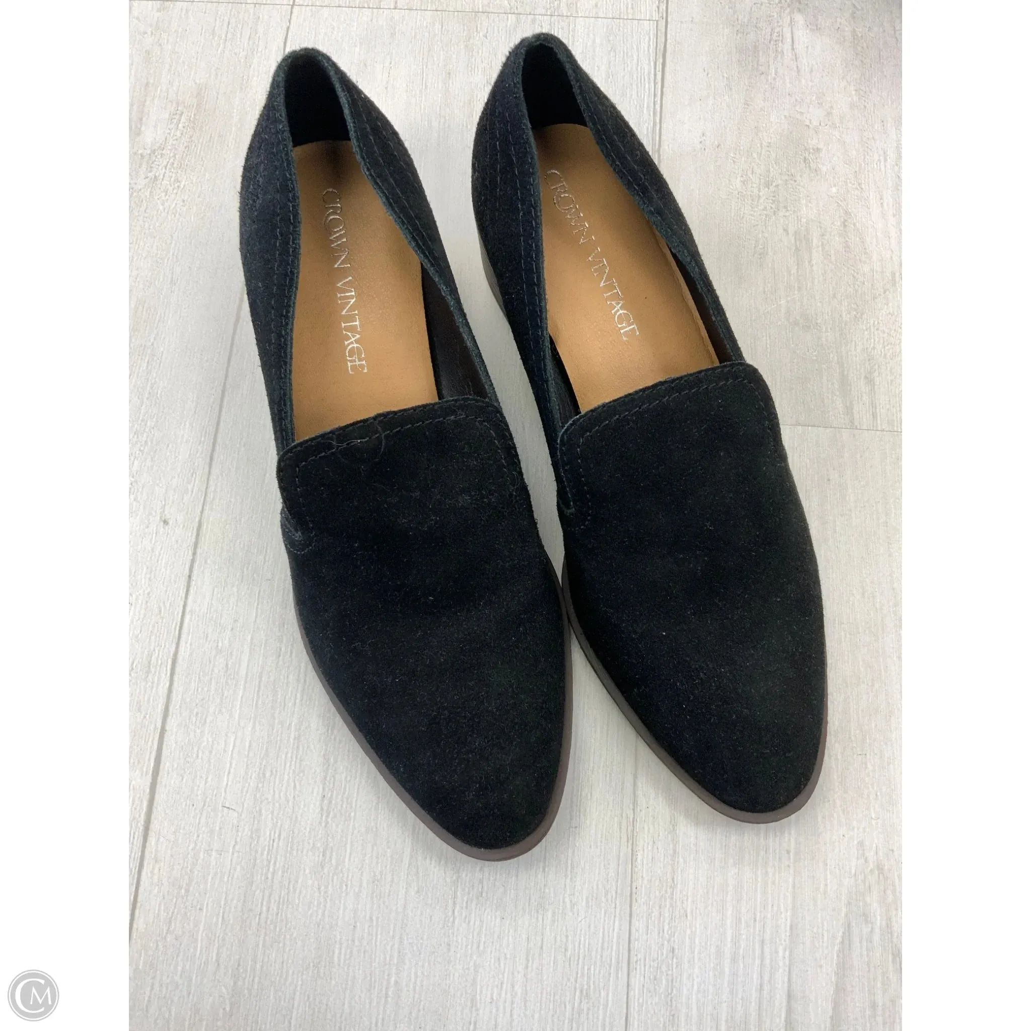 Shoes Flats By Crown Vintage In Black, Size: 8.5