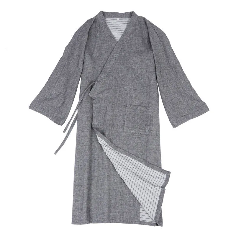 Soft Cotton Pajamas Kimono Robe