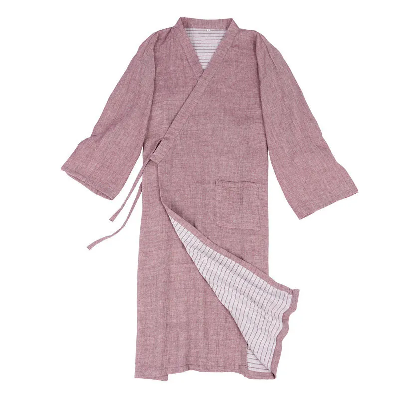Soft Cotton Pajamas Kimono Robe