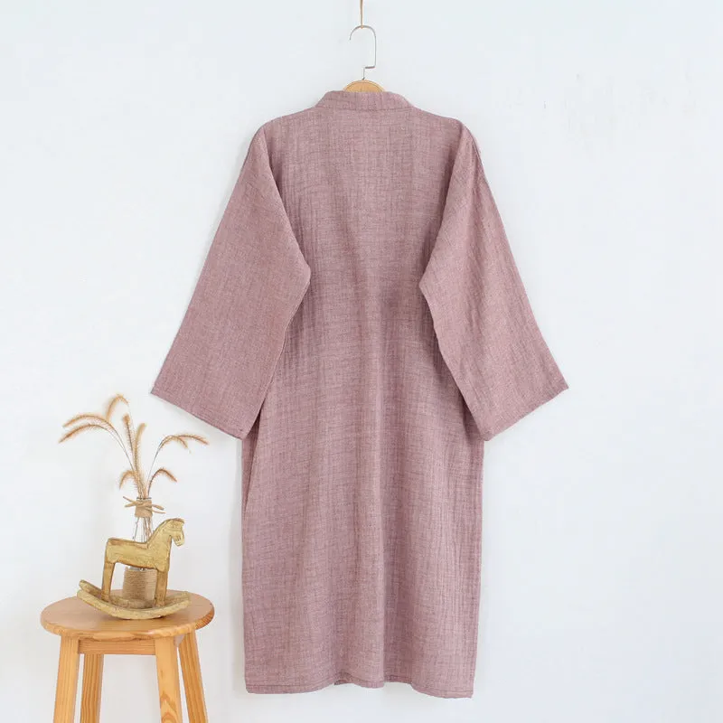 Soft Cotton Pajamas Kimono Robe