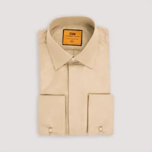Steven Land Mens Gold Paisley 100% Cotton French Cuff Dress Shirt