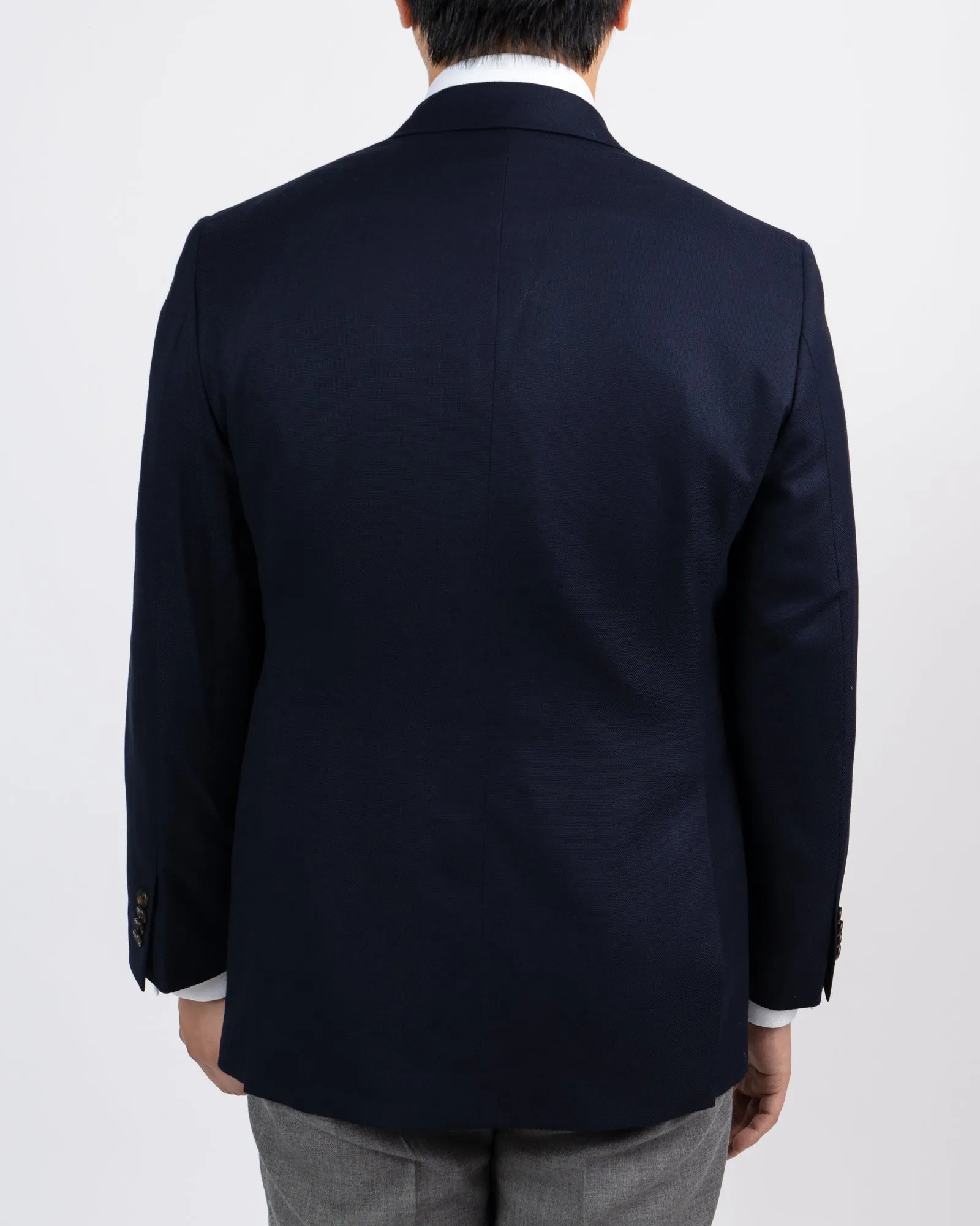 Stock Guabello Classic Hopsack Midnight Navy Blazer