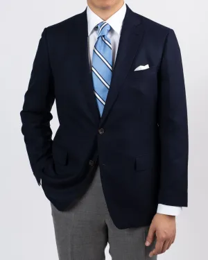 Stock Guabello Classic Hopsack Midnight Navy Blazer