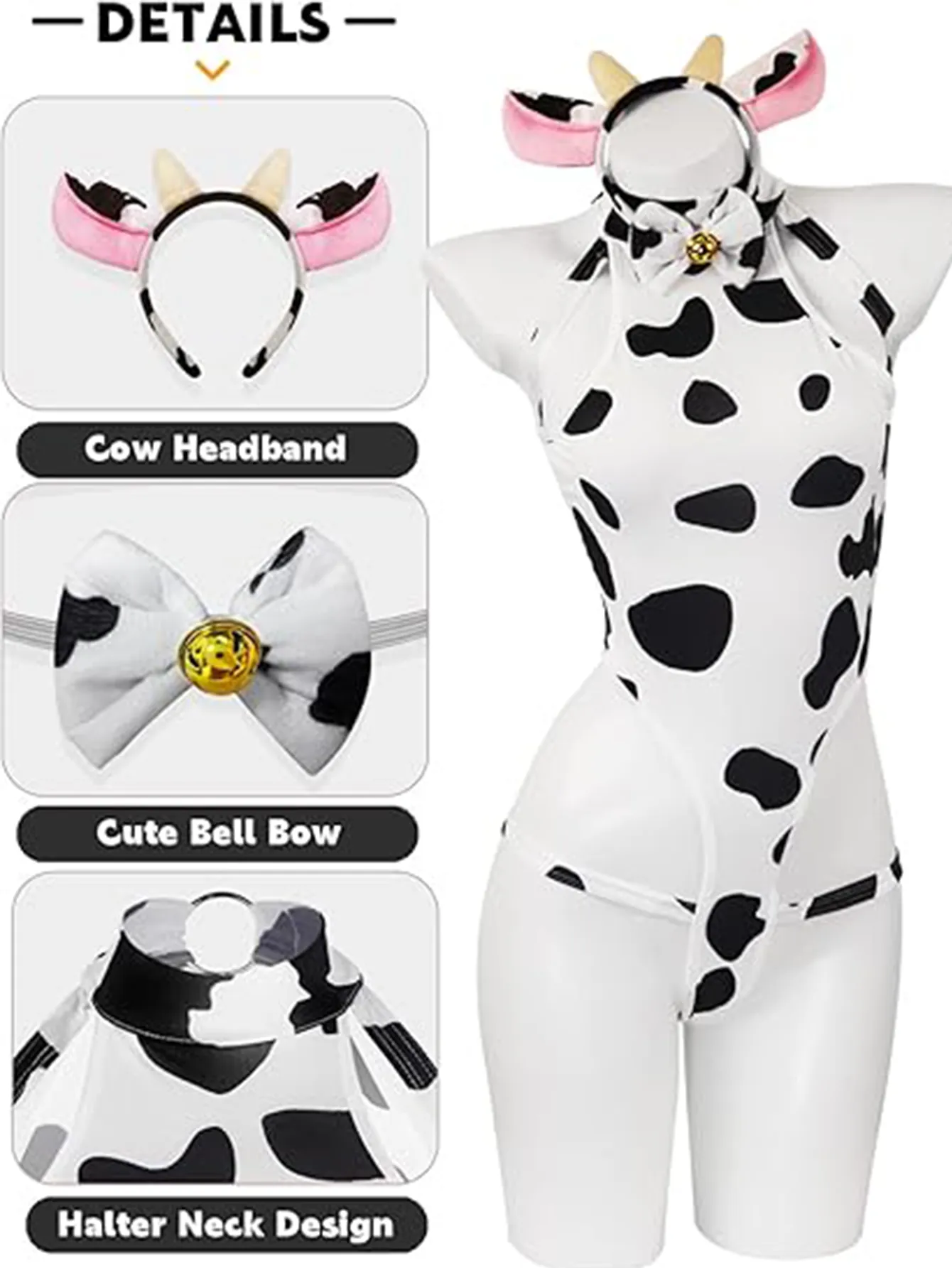 T-1022 The new sexy open-file no-take cow onesie
