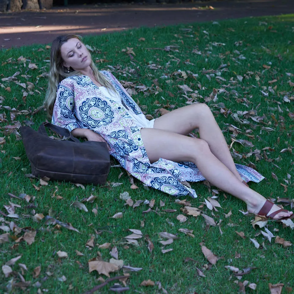 Tranquil Oasis Cotton Kimono Robe  Luxe Loungewear