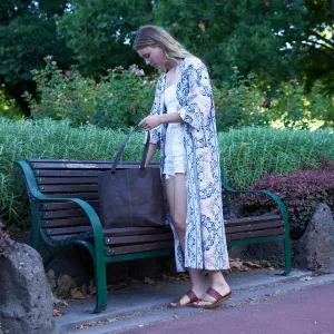 Tranquil Oasis Cotton Kimono Robe  Luxe Loungewear