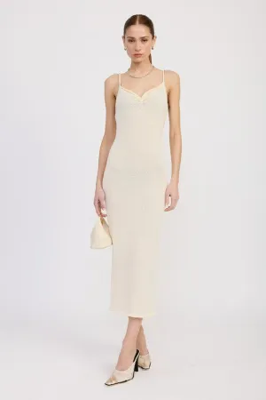 V-Neck Spaghetti Strap Midi Dress