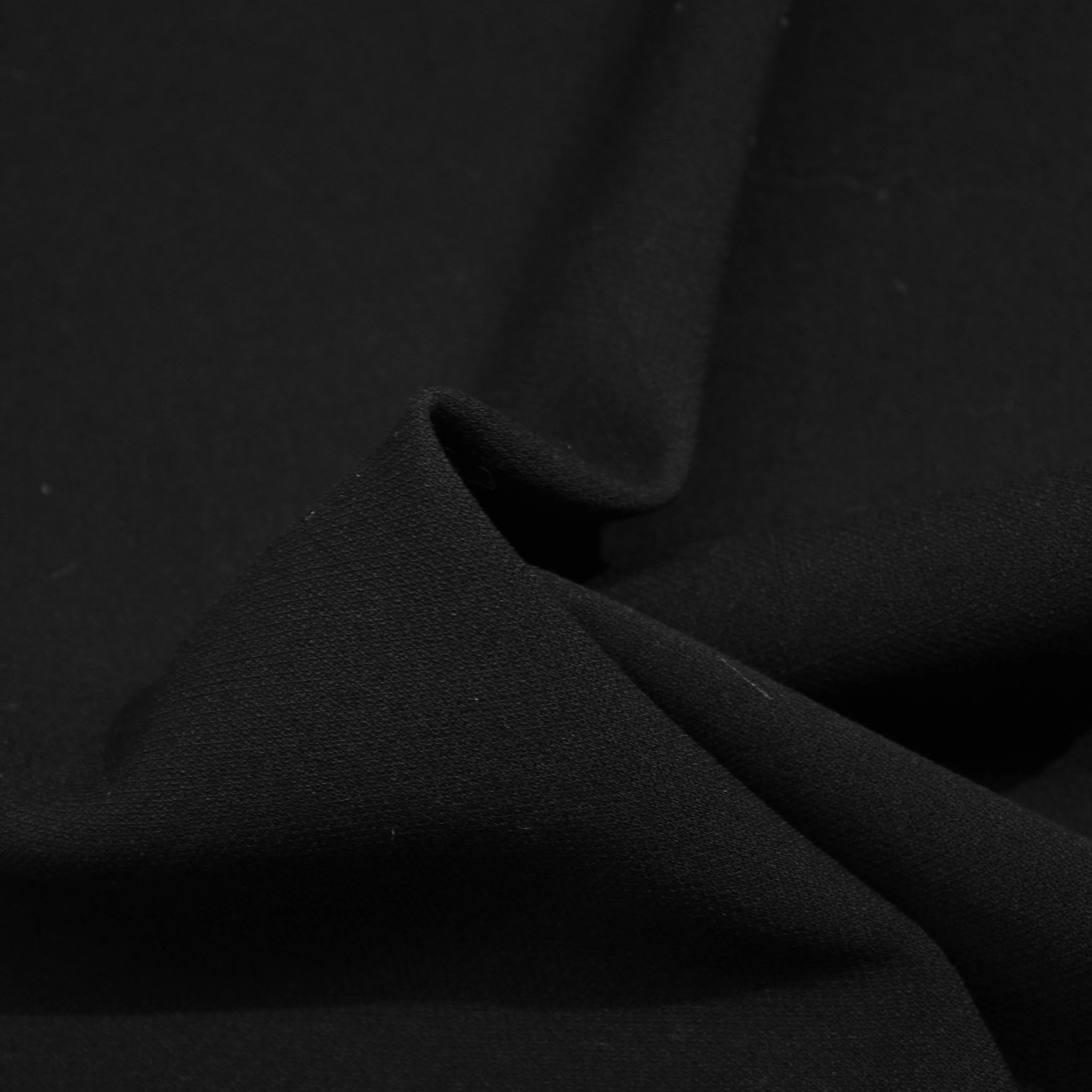 Vasy Black Wool Crêpe - COUPON 65CM