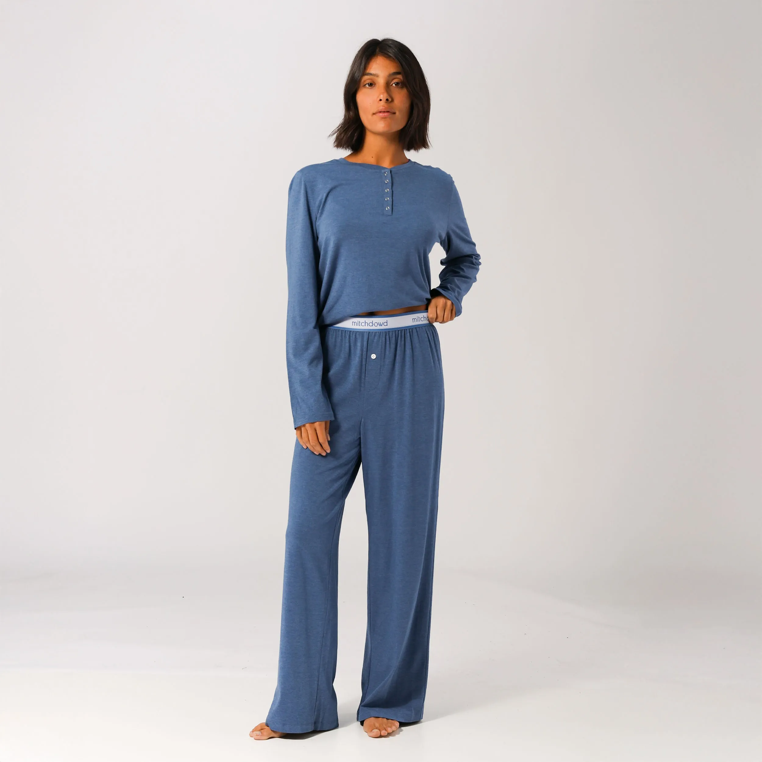 Women's Bamboo Knit Sleep Pants - Blue Marle