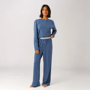 Women's Bamboo Knit Sleep Pants - Blue Marle