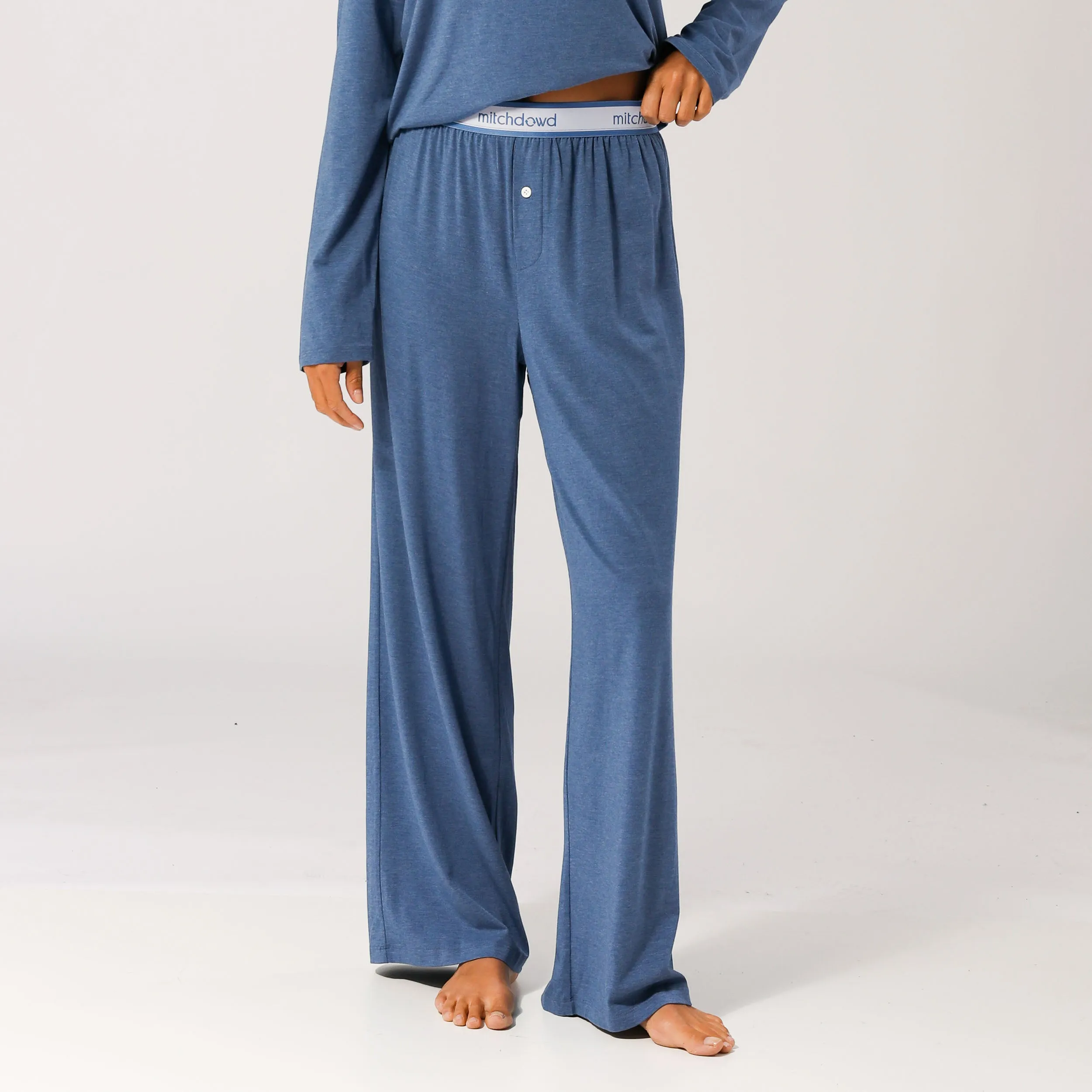 Women's Bamboo Knit Sleep Pants - Blue Marle