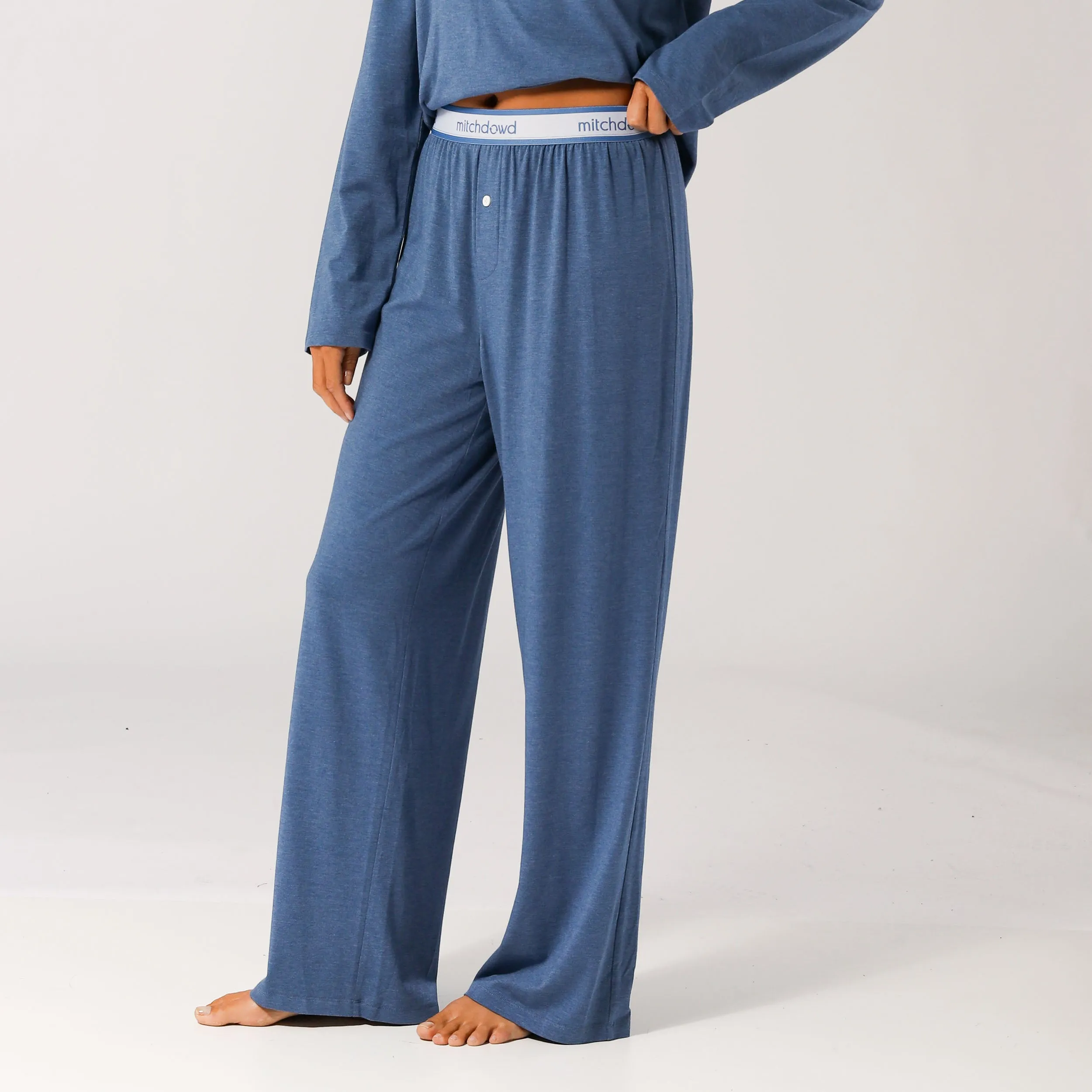 Women's Bamboo Knit Sleep Pants - Blue Marle