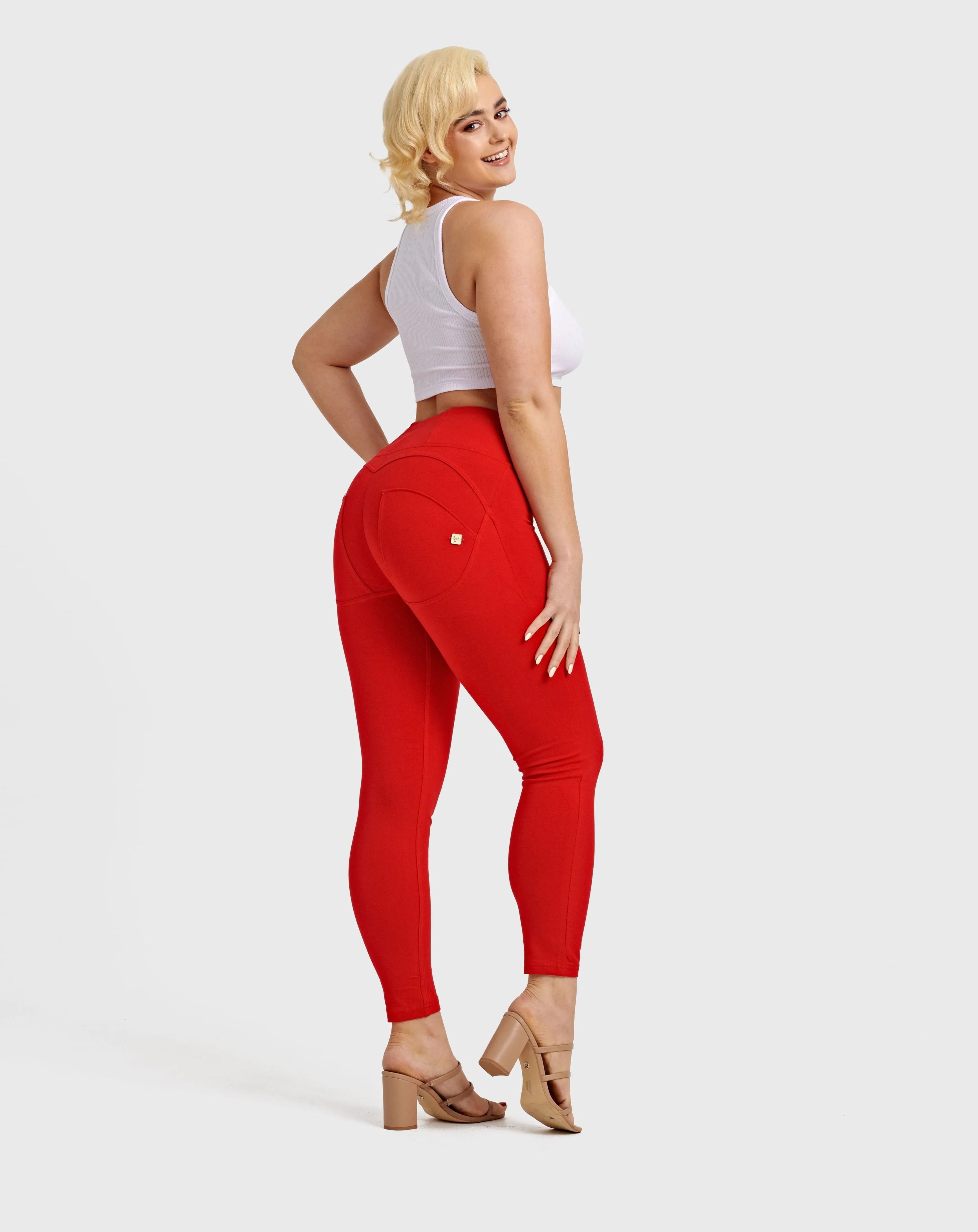 WR.UP Fashion - High Waisted - Full Length - Red